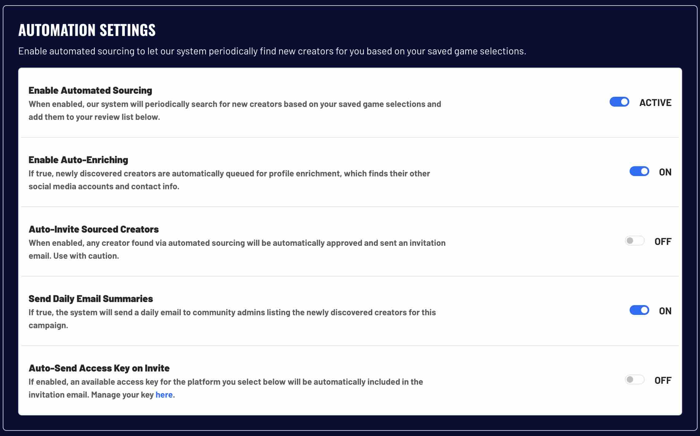 An email showing a daily digest of new influencers